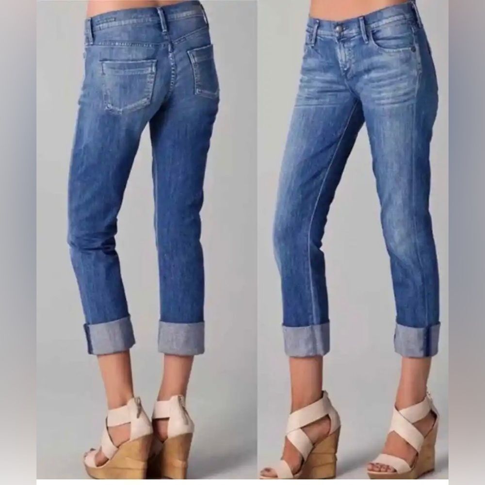 Citizens For Humanity CoH Jeans Dani Cuffed Crop Straight Leg Mid Rise US 26